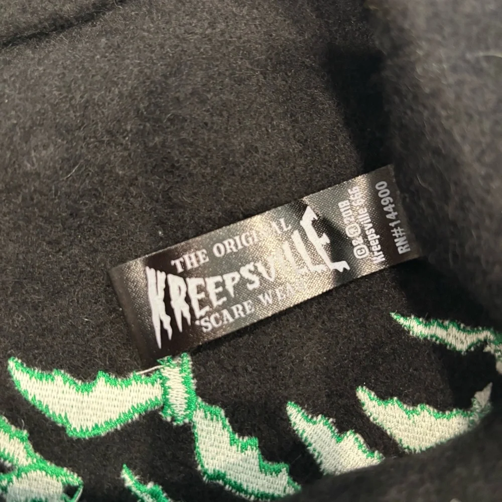 Kreepsville Bat Repeat Green Beret Hat Wool One Size - Picture 5 of 5